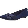 Anne Klein Women's Oalise Ballet Flat, Navy, Size 9.0