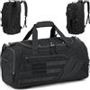 TONRUYN Borsone Palestra Tattica per uomo Donna 45L Borsa Sportiva Impermeabile con Porta Scarpe e Tasca Umida Zaino da Viaggio per Militare Fitness Sport Campeggio, Camo