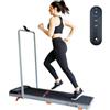 FP-TECH - Walking Pad con Manubrio e Porta Tablet - Tapis Roulant Elettrico 2,5HP, Inclinazione 7%, Velocità 1-10 km/h, Display LED, Telecomando, Compatibile con APP Zwift & Kinomap, Salvaspazio
