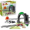 LEGO DUPLO Town Pack di Espansione Tunnel e Binari Ferroviari - Gioco Didattico con 10 Pezzi di Rotaie, Scambio a 2 Vie e Mattoncino Interattivo - Regalo per Bambini e Bambine da 2 Anni in su - 10425