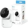 Garza Telecamera di Sorveglianza Interna Intelligente a 360° IP WiFi 2.4GHz, 1080 HD, Visione Notturna, Rilevamento Movimento, Modalità Privacy, Controllo Remoto tramite App