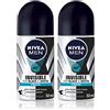 Nivea men (versione francese), deodorante a sfera invisibile Black & White per capi chiari e scuri da 50 ml, set da 2