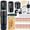 Dragonhawk Atom2 Pro Macchinetta Tatuaggi Penna Senza Fili Rotativa Tattoo Machine con 7 Strokes Length, Batteria 2000mAh Tatuaggio per Principianti (MYWQP-082S)