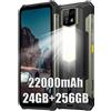 Ulefone Armor 24 Rugged Smartphone 4G, 24GB+256GB Android 14 Telefono Robusto