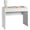 Composad | Scrivania della Linea ESPRESSO con 1 Cassetto, Scrivania Ufficio Elegante e Moderna, per PC, Consolle Ingresso, (LxAxP) 100x81,4x40,5 cm, Colore Bianco Laccato, Made in Italy
