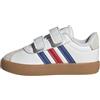adidas Unisex - Bimbi 0-24 VL Court 3.0 Shoes, Ftwr White/Team Royal Blue/Better Scarlet, 26 EU