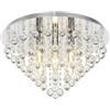 Lindby Lampadario Cristallo Moderno, Plafoniera Gocce di Cristallo, Lampada a sospensione Plafoniera a LED per Camera da Letto, Soggiorno, Corridoio, Sala da pranzo (5 luci, E14)