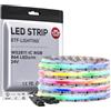 BTF-LIGHTING FCOB COB RGB WS2811 IC Indirizzabile Striscia LED DC24V 5M 864LEDs/M 26W/M 12mm Bianco PCB Inseguimento Colore Flessibile Corda LED IP66 Impermeabile Per Uso Interno(Solo Striscia)
