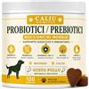 CALIU GUMMY Probiotici per Cani e Gatti | 120 Snack Masticabili | 7 x 10⁹ UFC + Prebiotici FOS e Inulina + Omega 3 | Flora Intestinale, Digestione, Sistema Immunitario e Benessere Digestivo | Gusto Pollo