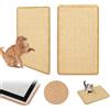 GIUSOBG Tappeto Tiragraffi per Gatti 2 Pezzi Tiragraffi 50 * 25CM Tappetino per Gatti con Velcro Tappeto Antigraffio in Sisal Naturale Tappetini Antigraffio per Sisal Naturale Proteggi Divani