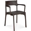 ETHNICRAFT sedia con braccioli PI - 11575
