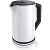 arendo - Bollitore Acqua Elettrico da 1.5L 2200W - Eco Controllo Temperatura - Temperatura Regolabile 40-100°C - Parete Doppia - in Acciaio Inossidabile - Senza BPA - Bianco perlato