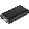 VulTech Power Bank VPB-WP20BK da 20000mAh 3,7V 74Wh 2x USB-A + Type-C caricatore portatile leggero e veloce 3 porte di ricarica, LCD con percentuale capacità residua per iPhone, Samsung, Xiaomi