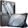 FINTIE Custodia per iPad (A16) 11ª Gen 11 (2025)/iPad 10ª Gen 10.9 (2022) con Portapenne - Sottile Leggero Trasparente Cover Posteriore con Bordo in TPU Morbido Auto Sveglia/Sonno, Nero