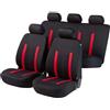 Walser coprisedili auto Hastings, coprisedili auto, set completo, 2 rivestimenti anteriori, 1 coprisedile posteriore nero/rosso 11809