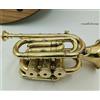 Fatto a mano Tromba da tasca in ottone antico reale finitura dorata regalo decorativo