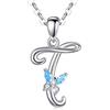 EUDORA Harmony Ball Collana Iniziale 925 Sterling Silver 26 Alfabeto Lettera Personalizzata Collane con Ciondolo Regali per le Donne Signore Ragazze Festa Della Mamma, Catena da 45 cm