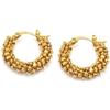 Vestopazzo Vlnet® | Vestopazzo orecchini cerchio pepite in ottone | Diametro 2 cm | Nickel tested | lavorazione artigianale | Unisex