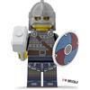 BRICK Flip Lego - Set di personaggi vichinghi, #2, con martello e scudo, amplia il tuo villaggio vichingo con minifigure e armi Vikings