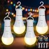 Kimjo Lampadine Led E27, Lampadina Ricaricabile USB C Con Telecomando, Lampadina Batteria 7W RGB Dimmerabile Senza Fili,4 Pezzi