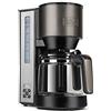 BLACK+DECKER BXCO870E Black+DECKER-BXCO870E Caffettiera a Filtro, Potenza 870 W per 10 Tazze di caffè. Caraffa in Vetro capacità 1,25 lt, Acciaio Inox