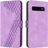 OKZone Cover per Samsung Galaxy S10, Custodia in Pelle Samsung S10, Antiurto Cover a Libro Galaxy S10 Magnetica Portafoglio Folio PU Pelle Flip Protettiva Caso con Wallet Case Cover (Porpora)