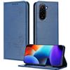 XINYEXIN Custodia in Pelle per Xiaomi Poco M7 4G | Blu, Cover a Libro, Portafoglio, Blocco RFID, Slot per Carte, Chiusura Magnetica, Supporto, Antiurto