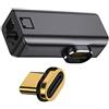 Cablecc, Adattatore LAN di rete Gigabit Ethernet da USB 3.1 a 1000Mbps ad angolo, magnetico, per computer portatile
