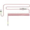 ATTACK SHARK C01Ultra Cavo a Spirale Tastiera con Illuminazione RGB, Cavo USB C a 8KHZ per Tastiera Meccanica, Type-C a USB-A, TPU Coiled Cable con Connettore Aviazione Metallo 4-Pin, 56.5In - Rosa