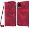 Netany Cover per Samsung Galaxy A31 con Cordino, Flip Portafoglio Custodia in Pelle, [2 Porta Carte][Chiusura Magnetica],Custodia Libro Antiurto Cover con Laccio per Samsung A31 (Rosso)