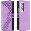 OKZone Cover per Samsung Galaxy Z Fold 4, Custodia in Pelle Samsung Z Fold 4, Antiurto Cover a Libro Galaxy Z Fold 4 Magnetica Portafoglio Folio PU Pelle Flip Caso con Wallet Case Cover (Porpora)