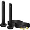 LEMLIN Antenna 5G/4G LTE Esterna, 2 Pezzi, 15dBI Omnidirezionale, 600-6000 MHz, Cavo 3M, Base Magnetica, Connettore SMA/TS9