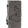 DENDICO Cover per Galaxy Note 8, Pelle Portafoglio Custodia per Samsung Galaxy Note 8 Custodia a Libro con Funzione di appoggio e Porta Carte di Credito - Grigio
