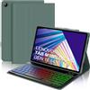 WINCHKING Custodia con Tastiera per Lenovo Tab M10 Plus (3rd Gen) 10.6 2022, Tastiera Bluetooth Layout Italiano per Lenovo M10 Plus 3rd, Cover Tastiera per Lenovo M10 Plus (TB-125FU/128FU/128XU), verde