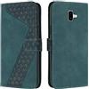 OKZone Cover per Samsung Galaxy J6 Plus 2018, Custodia in Pelle Samsung J6 Plus 2018, Cover a Libro Galaxy J6 Plus 2018 Magnetica Portafoglio Folio PU Pelle Flip Caso con Wallet Case Cover (Verde)