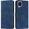 EATCYE Cover per Samsung Galaxy A22 4G / M32 4G / F22 / M22, Flip Libro Libretto Custodia in Pelle PU per Samsung Galaxy A22 4G / M32 4G / F22 / M22 [Slot per Scheda] [Funzione di Supporto] (Blu)