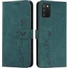 EATCYE Cover per Samsung Galaxy A02S, Flip Libro Libretto Custodia in Pelle PU per Samsung Galaxy A02S [Protezione Completa] [Slot per Scheda] [Funzione di Supporto] (Verde)