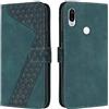 OKZone Cover per Xiaomi Redmi 7/Xiaomi Redmi Y3, Custodia in PU Pelle per Xiaomi Redmi 7/Xiaomi Redmi Y3, Custodia a Libro Folio Portafoglio con Chiusura Magnetica Wallet Case Flip Cover (Verde)