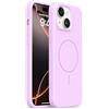 Mixroom - Custodia Cover Case per iPhone 13 / iPhone 14 in Tpu silicone liquido morbido compatibile con MagSafe con cerchio magnetico integrato Lilla C09