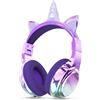 JYPS Cuffie Bluetooth Bambina, Metallico Cuffie Bambini Wireless Over Ear con Microfono Bluetooth 5.3, 74/85/94dBA Volume limitato, 40H Tempo di Riproduzione, per Musica/Scuola