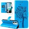 Dcjlbo Cover per Xiaomi Redmi 15C 4G/5G Custodia in Pelle Portafoglio a Libro con Pellicola Vetro Temperato Porta Carte Cover Flip Case Cuoio Antiurto Custodia-Blu