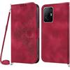 NETANY Cover per Xiaomi Mi 11T/11T Pro con Cordino, Flip Portafoglio Custodia in Pelle, [2 Porta Carte][Chiusura Magnetica],Custodia Libro Antiurto Cover con Laccio per Xiaomi Mi 11T/11T Pro (Rosso)