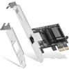 Binardat Adattatore di rete 5G PCIe, RTL8126 5G/2.5G/1G/100Mbps Ethernet Card RJ45 LAN Controller a basso profilo, supporto PXE per Windows 11/10, Linux