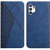 KOUYI Cover per Samsung Galaxy A04s/A04, Custodia Portafoglio,Cover Libro,Pelle Flip/Folio Case con [Funzione di Supporto] [3-Scheda Slot] [Magnetica] Antiurto (Blu)