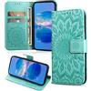 FCAXTIC Cover per Honor Magic6 Pro 5G, Custodia in Pelle PU, Antiurto Portafoglio Cover per Honor Magic6 Pro 5G, Verde