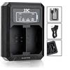 JJC Caricabatterie USB doppio per fotocamera digitale Sony A6600, A9, A9 II, A7R IV, A7R III, A7 III, per batteria NP-FZ100