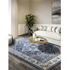 Villeroy & Boch Jehanne Tappeto a pelo corto, classico per soggiorno, camera da letto, sala da pranzo, corridoio, cucina, blu crema, 120 x 170 cm