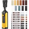 Starvortex Kit Riparazione Parquet, 11 Colori Cera Dura, Kit Riparazione Parquet con 8 Stucco Legno, Ripara Graffi su Piastrelle, PVC, Vinile, Mobili in Legno, Ideale per Pavimenti Laminati e Pavimenti Vinilici