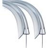 QOROCO - Striscia sigillante per porta doccia pre-curvata 2 pezzi, 90 cm, per coperture in vetro curvo da 4-6 mm, fino a 20 mm di spazio, sostituzione guarnizione per box doccia, guarnizione