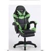 Generico SEDIA DA GAMING, PELLE SINTETICA, CON ROTELLE CUSCINO SUPPORTO E CON POGGIAPIEDI COLORE (VERDE)